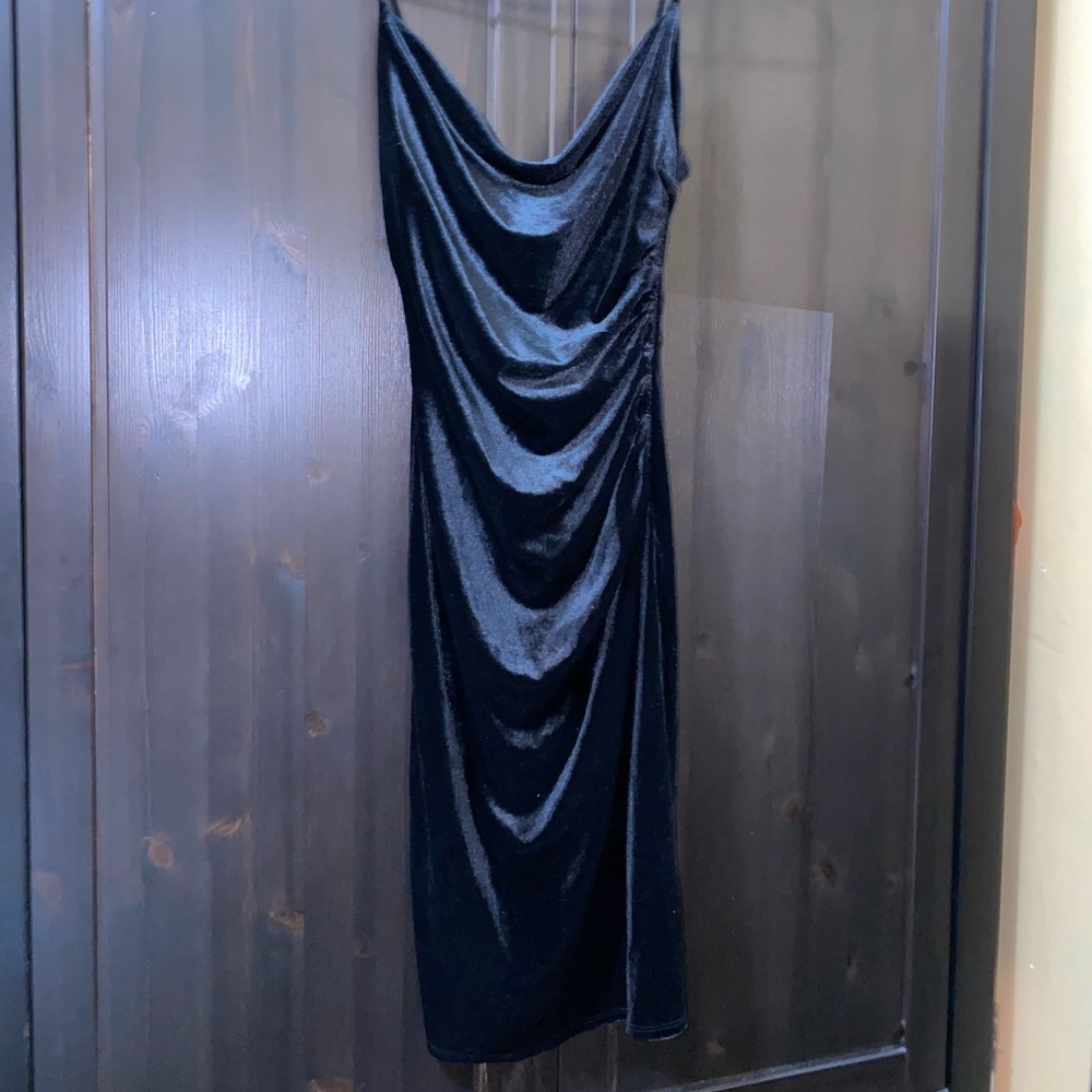 Ruched Velvet Dress